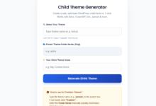 Create child theme without plugin
